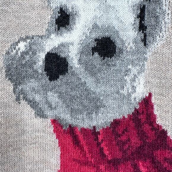 J Jill Sweater Women Petite XS Westin Dog Pullover Knit Lightweight Preppy Puppy - Picture 5 of 9